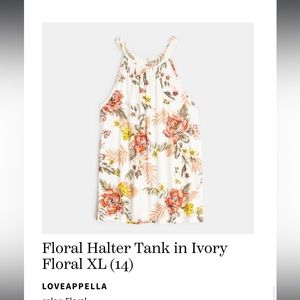 Loveapella Floral Halter Tank Size XL